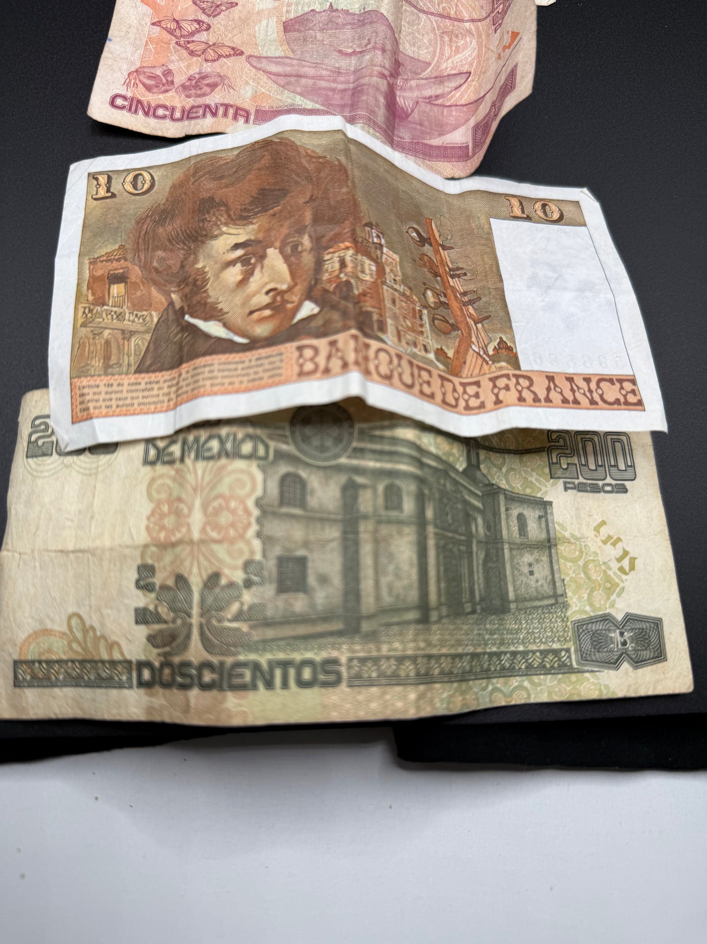 Vintage French and Mexican Notes