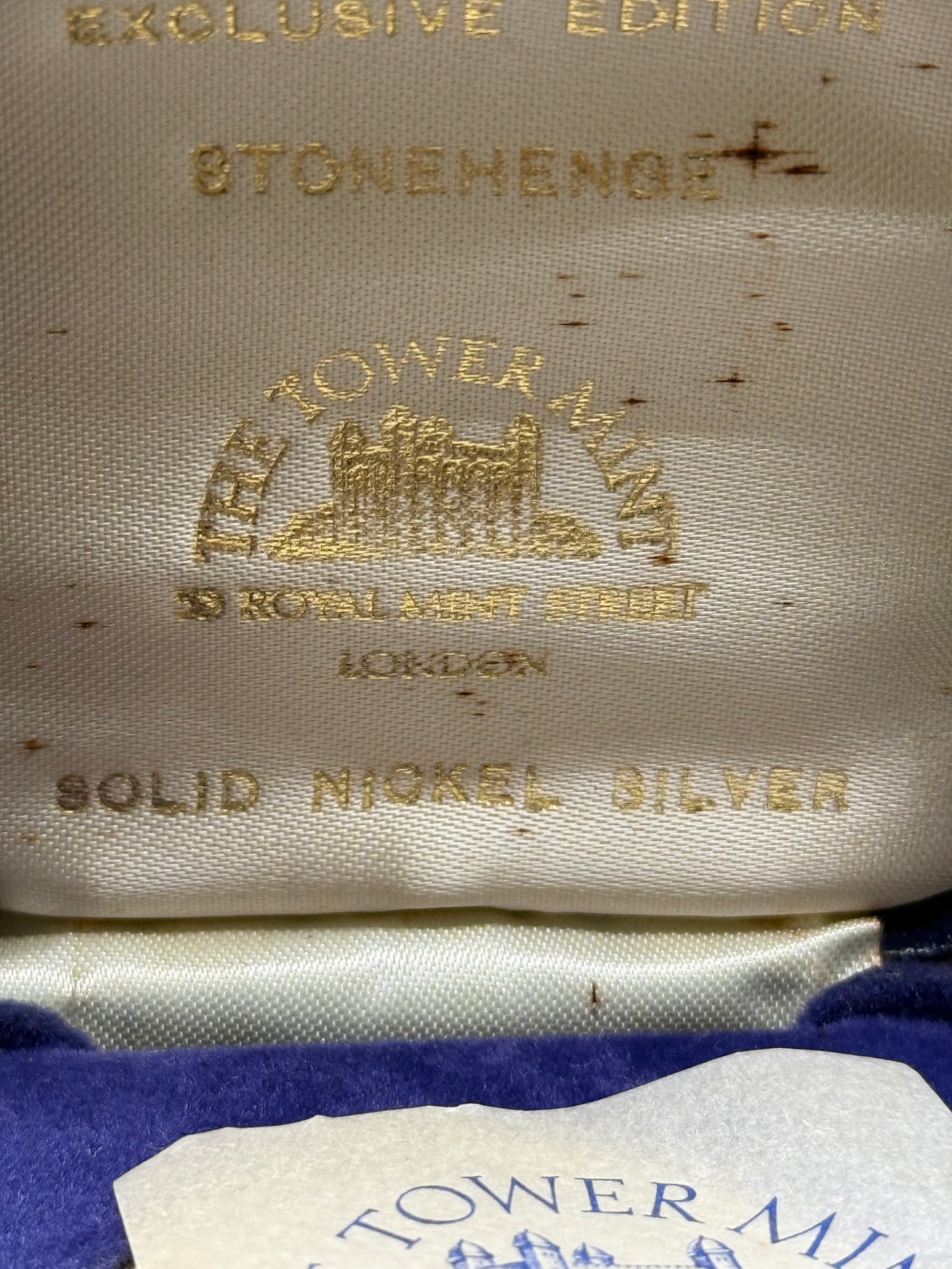 Tower Mint SOLID NICKEL SILVER MEDAL Stonhenge w/Box