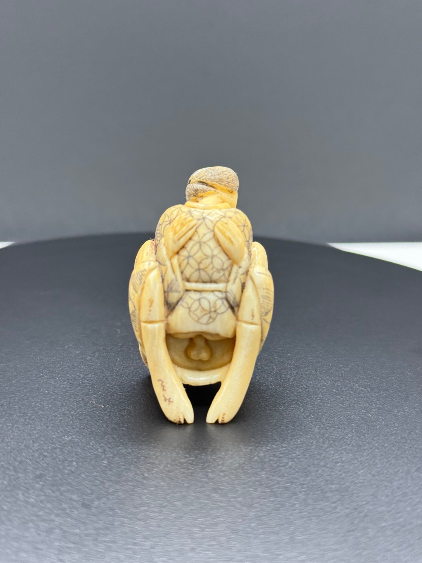 Erotic Carved And Stained Ivory Figure