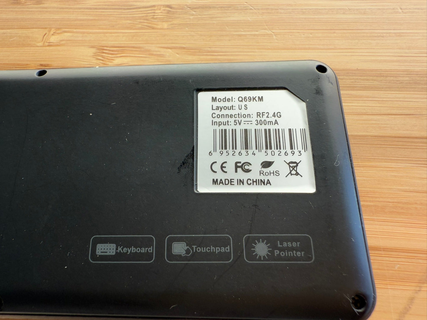 Miniature Wireless USB Keyboard with Touchpad