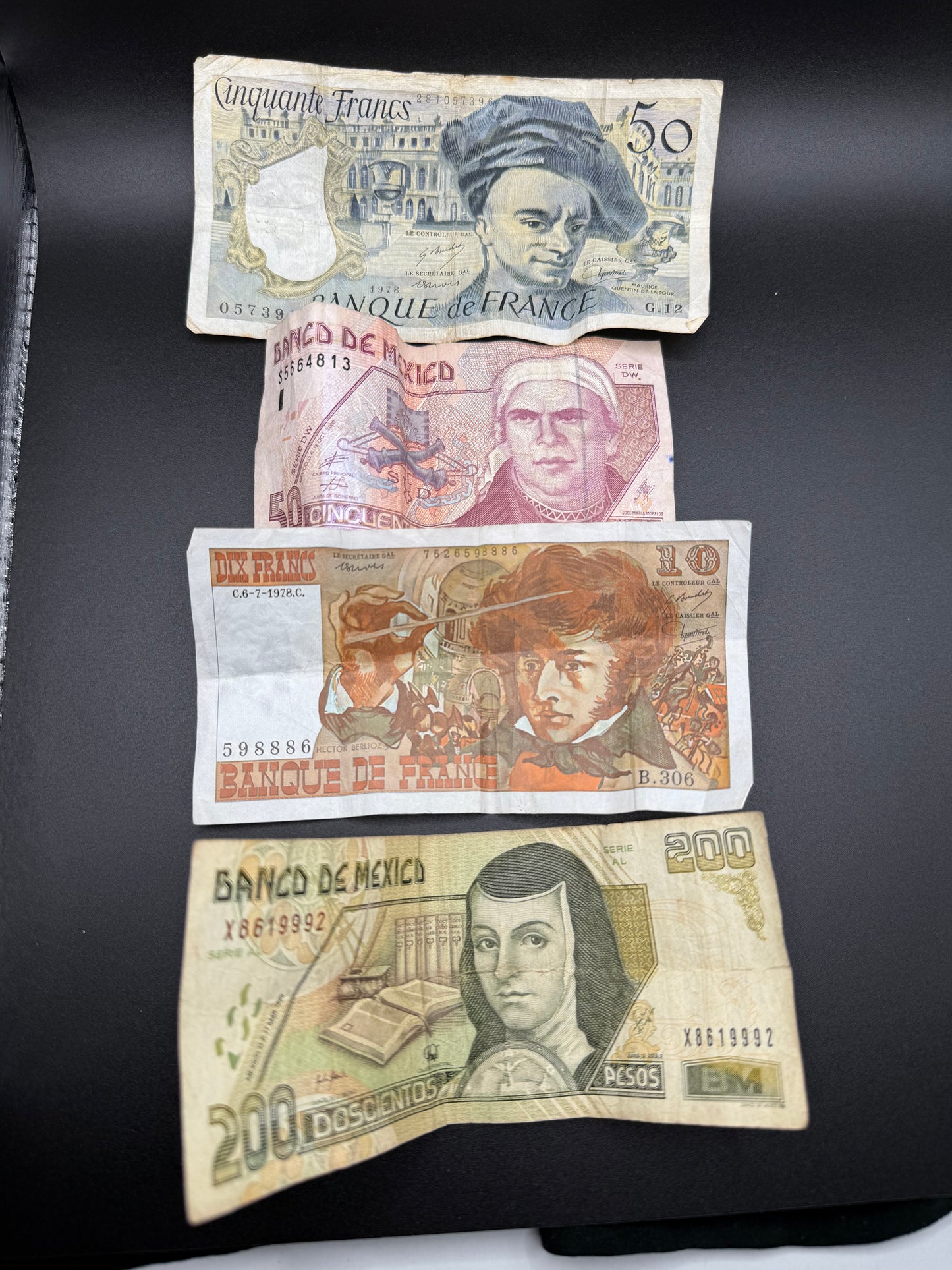 Vintage French and Mexican Notes