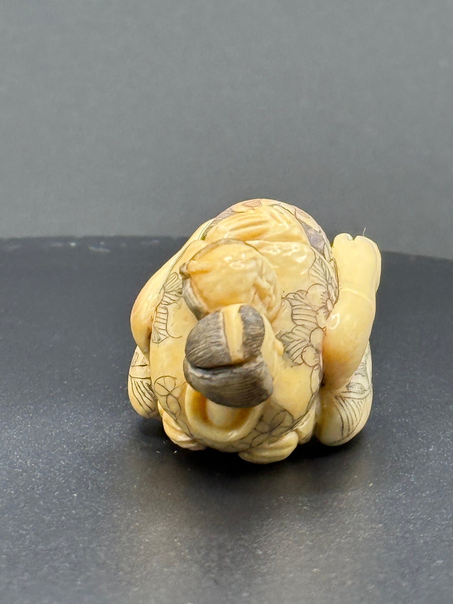 Erotic Carved And Stained Ivory Figure