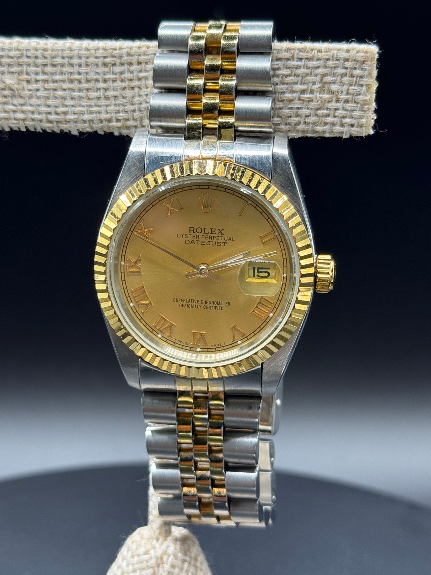 Gold Rolex Datejust Watch for Men Gold Dial Jubilee Band reproduction