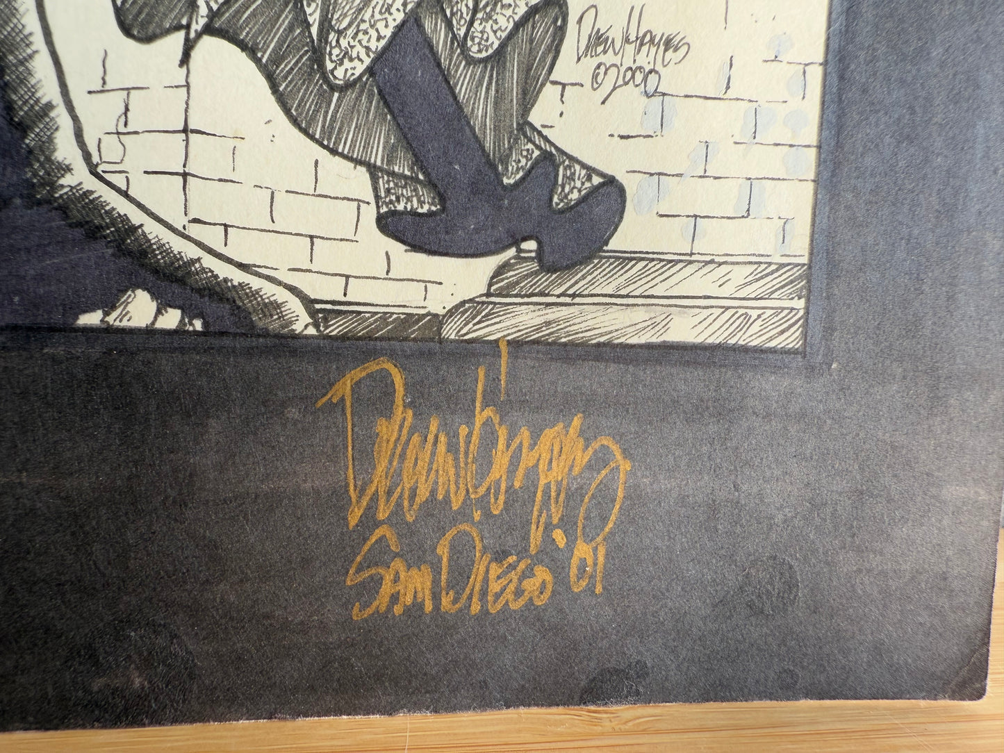 Signed Black and White Comic Art