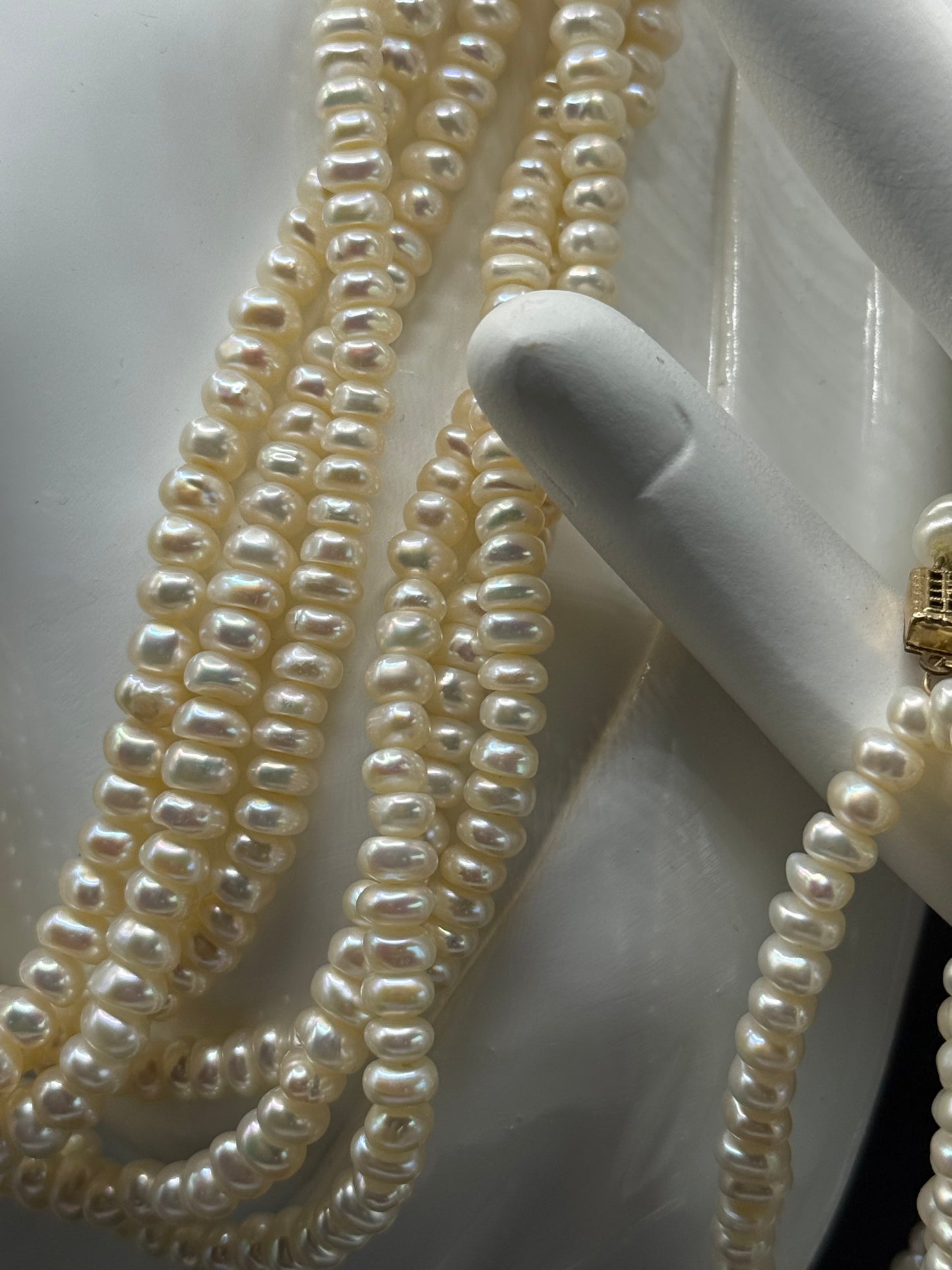 3 Strand Pearl Necklace with Bracelet