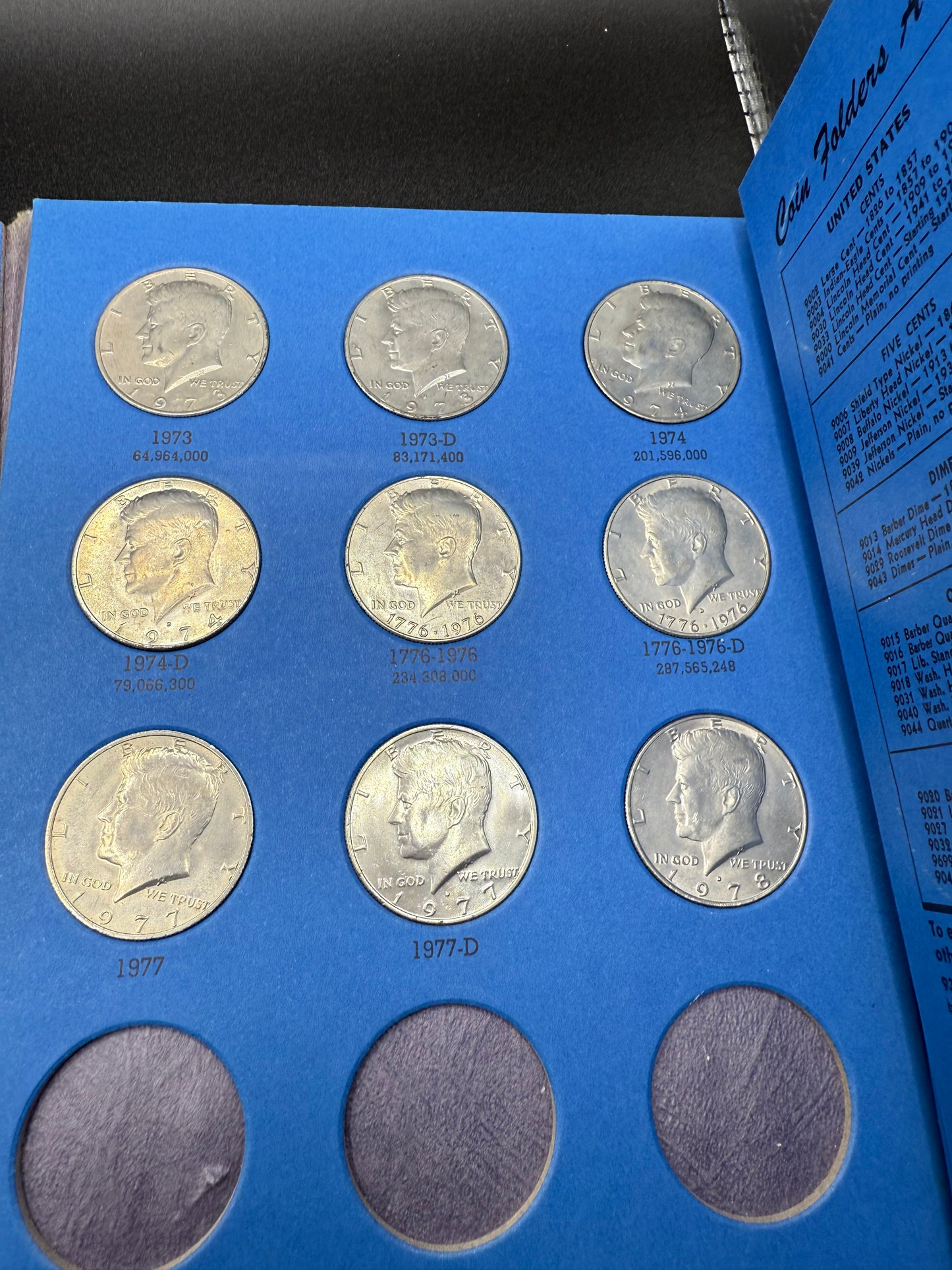 Kennedy Half Dollars set Starting 1961