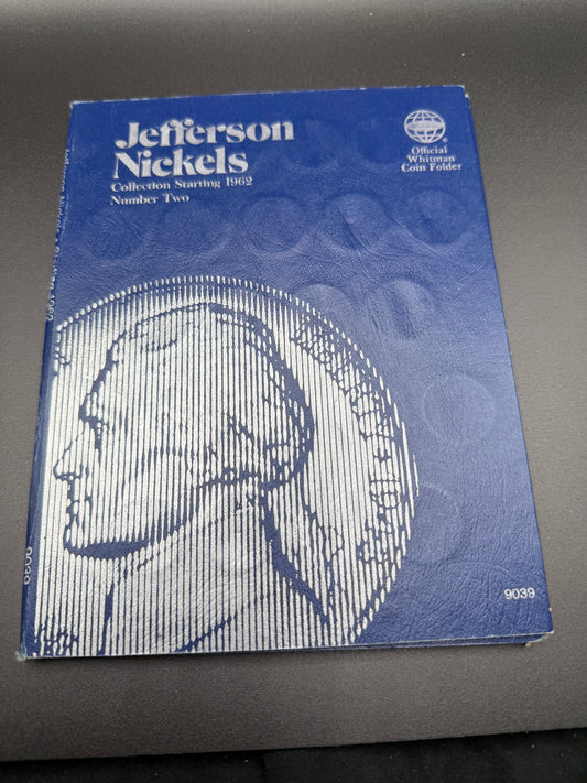 Whitman Coin Collection Folder 9039 Jefferson Nickels Collection Starting 1962 with Nickels