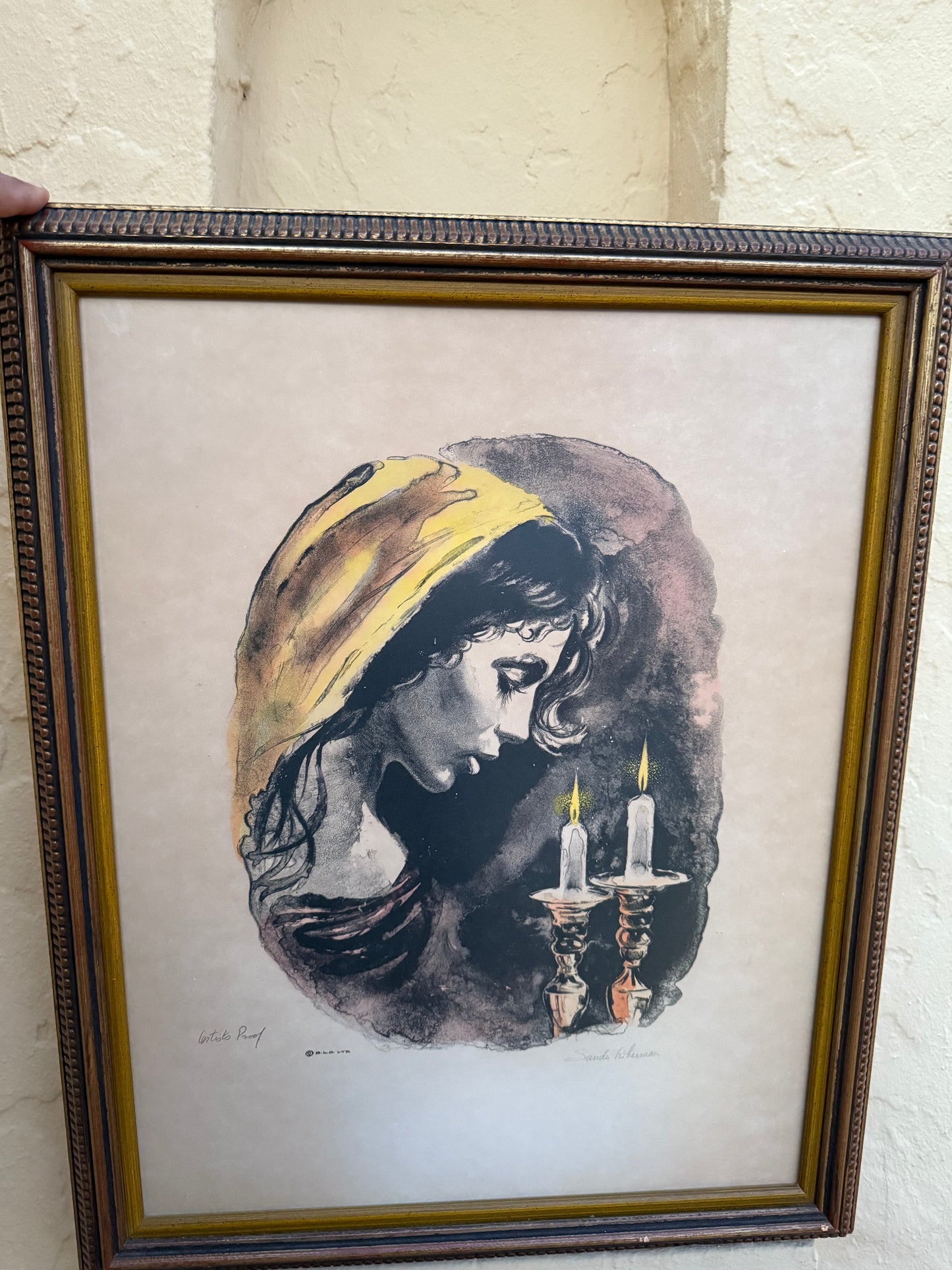 Shabbas Candles I, Sandu Liberman Signed