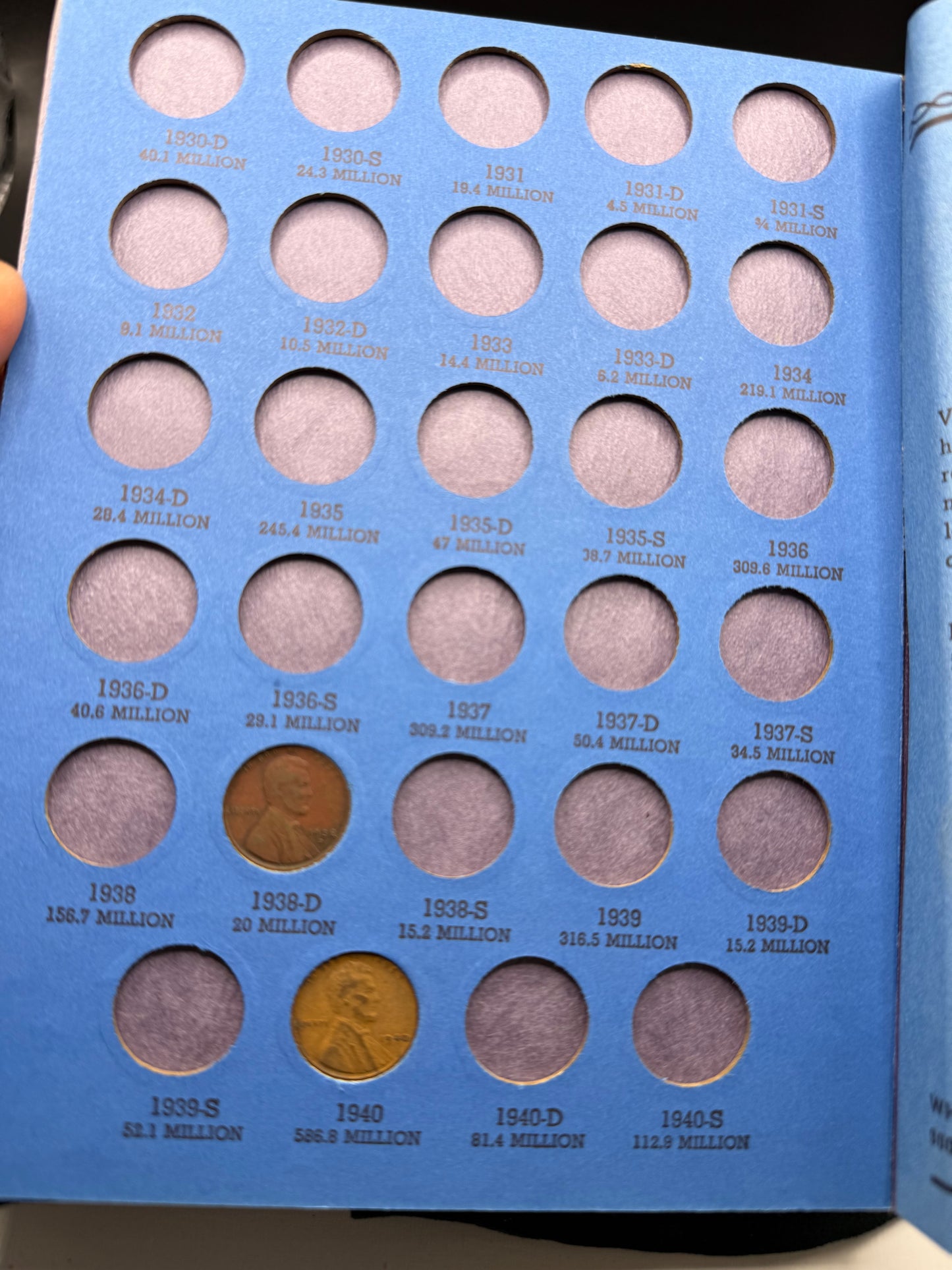 LINCOLN HEAD CENT 1909-1940 &1941 -74 Whitman Books