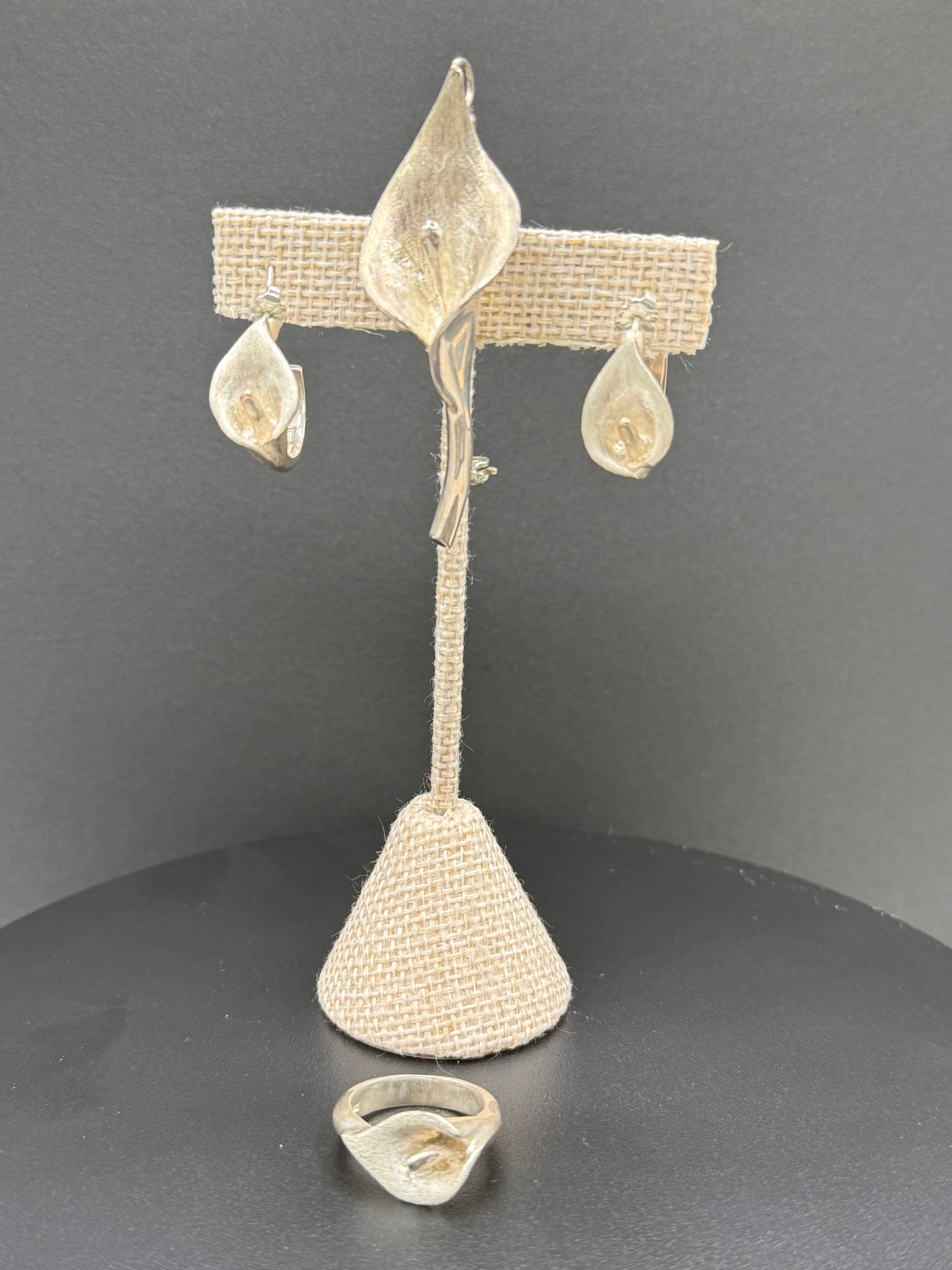 Sterling Silver Calla Lilly Jewelry Set