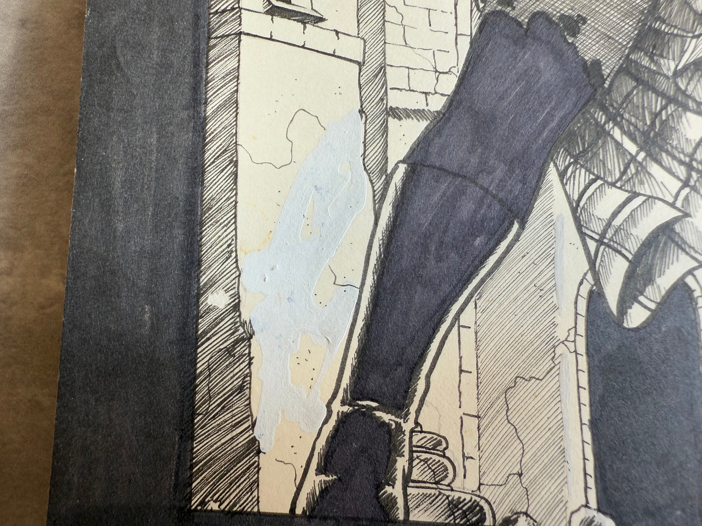 Signed Black and White Comic Art