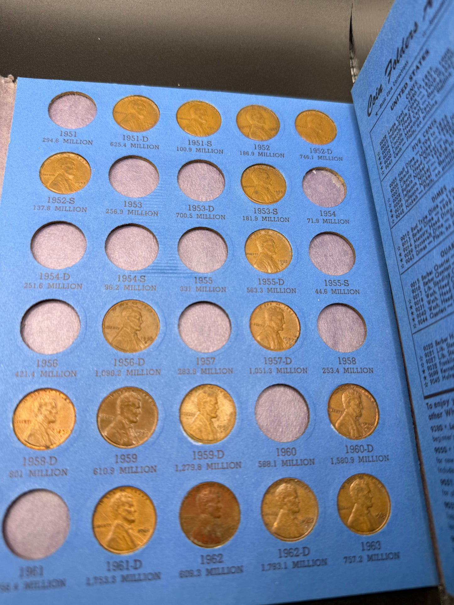 LINCOLN HEAD CENT 1909-1940 &1941 -74 Whitman Books