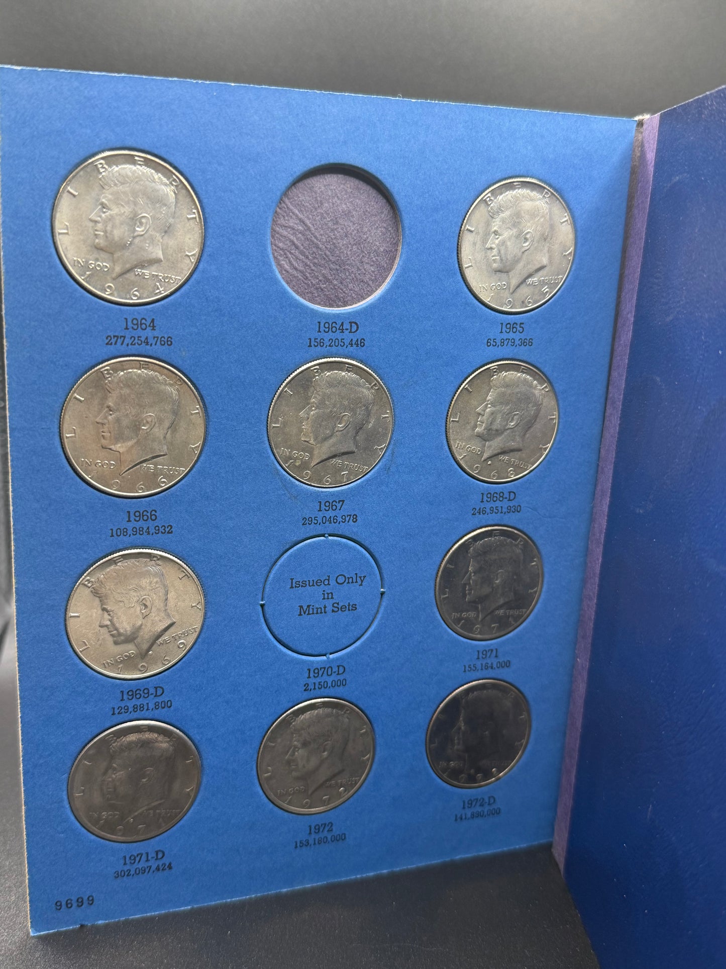 Kennedy Half Dollar Collection Book Starring 1964