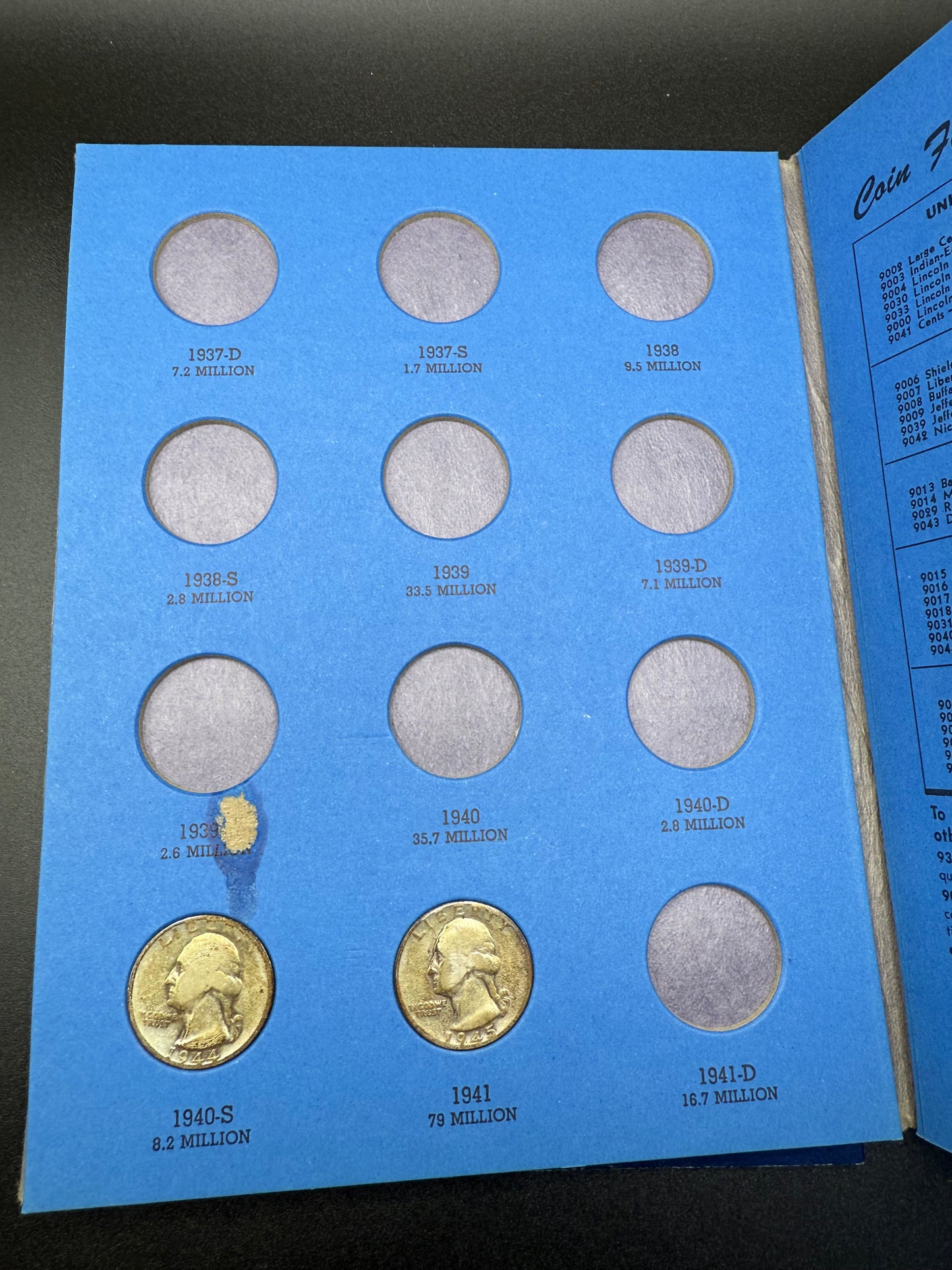 Washington Quarters Collection 1932 to 1945