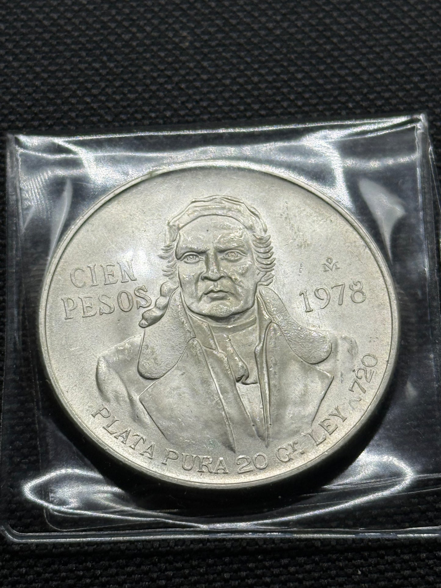 1978 .720 Silver Mexico Cien 100 Pesos Jose Maria Morelos Pavon Coin