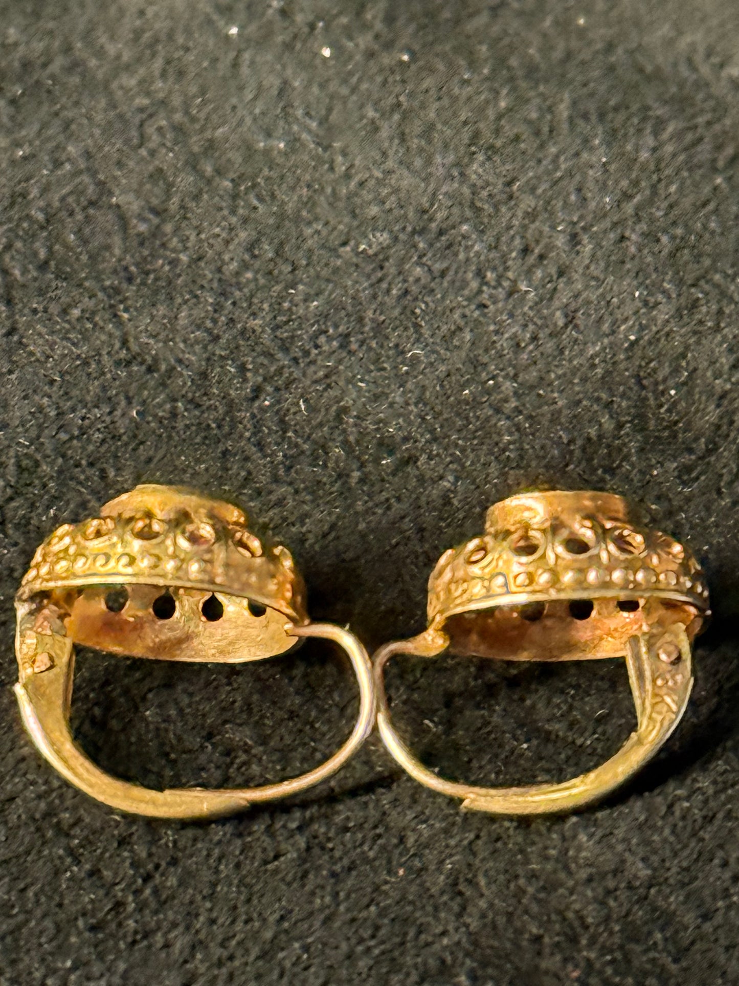 Vendome gold-tone clip-on earrings with pink crystal stones