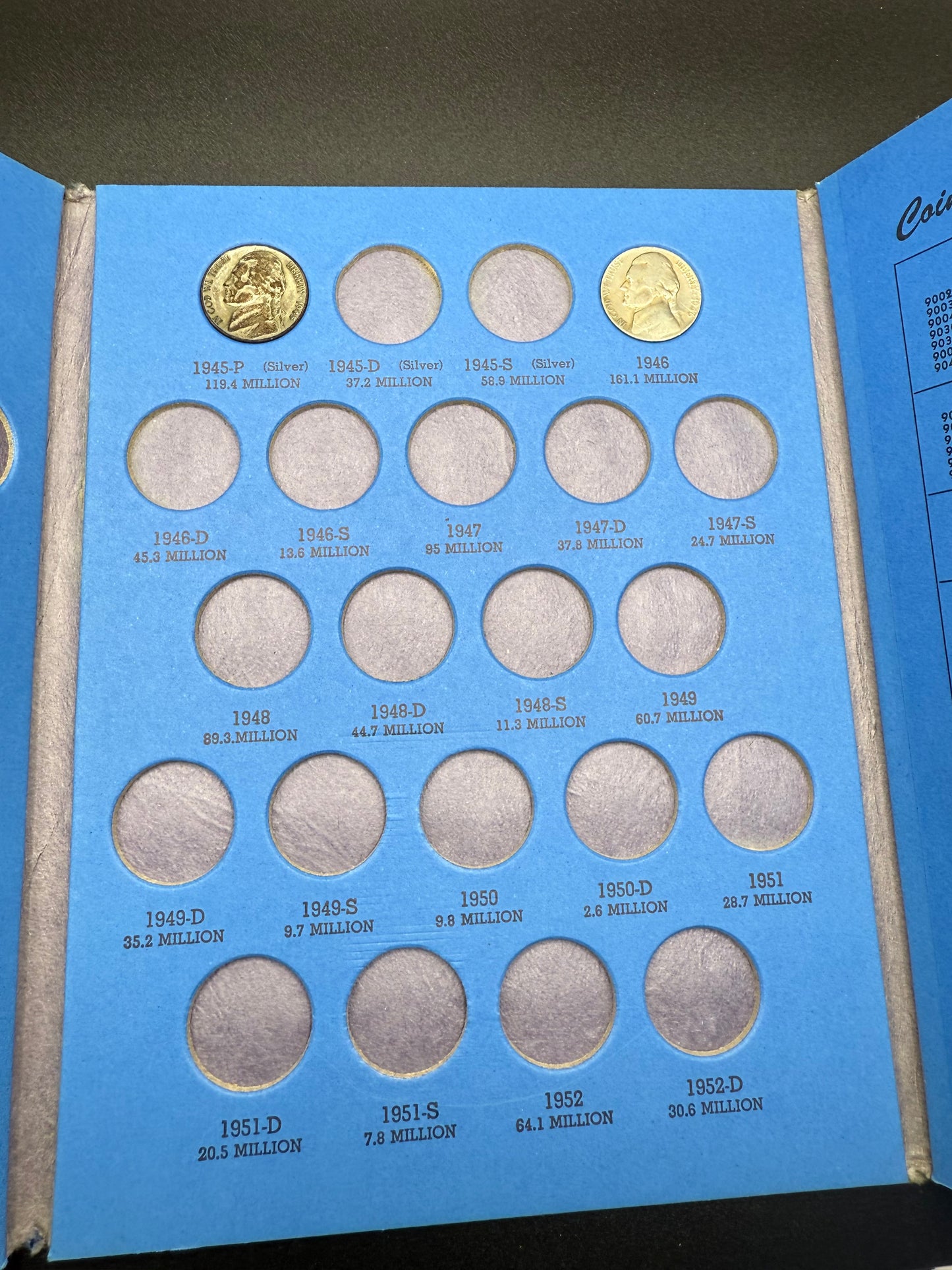 Jefferson Nickels Collection Starting in 1961