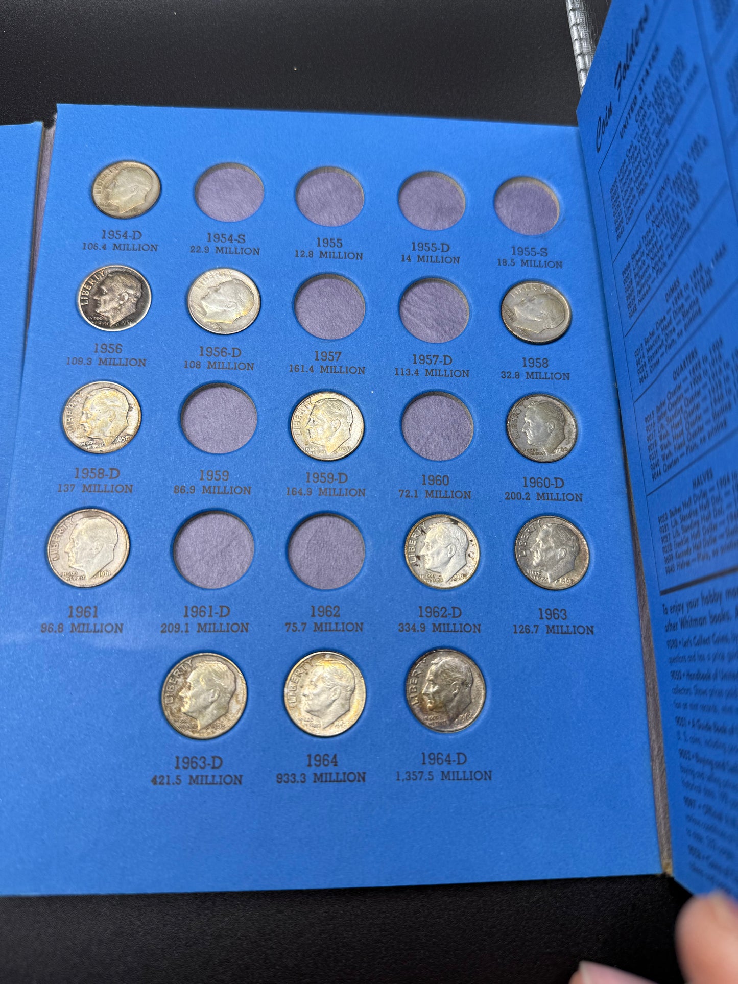 Whitman Folder Starting 1940: Roosevelt Dimes