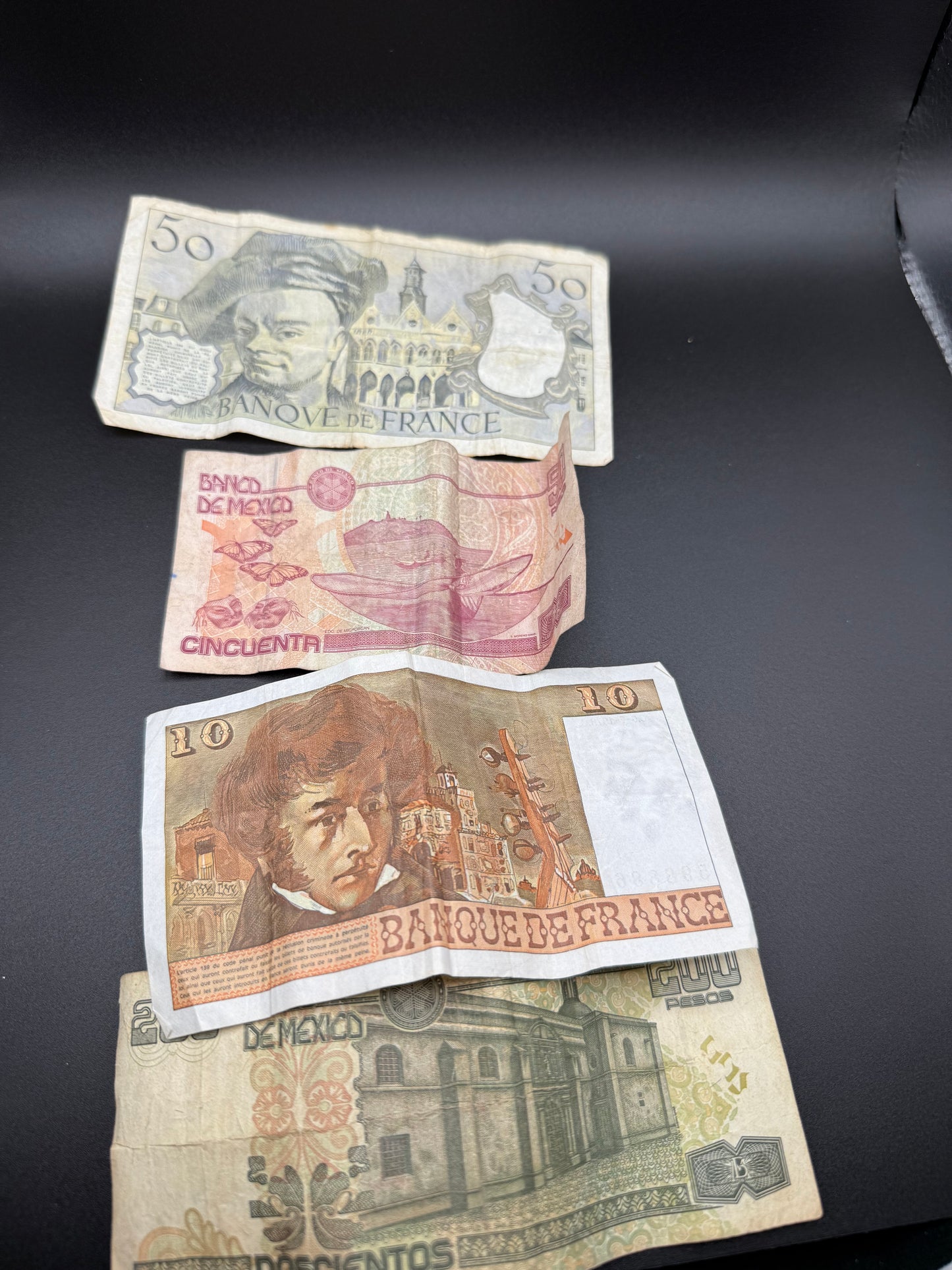 Vintage French and Mexican Notes