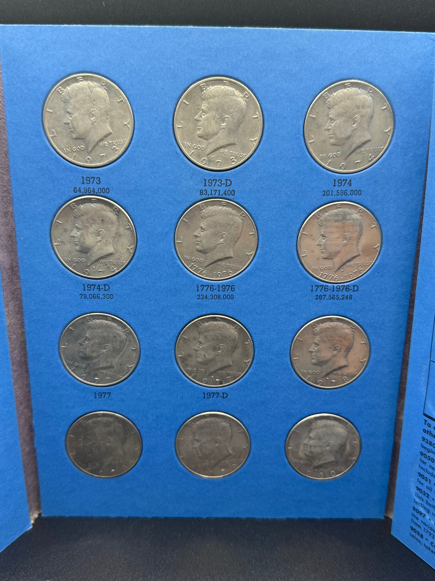 Kennedy Half Dollar Collection Book Starring 1964