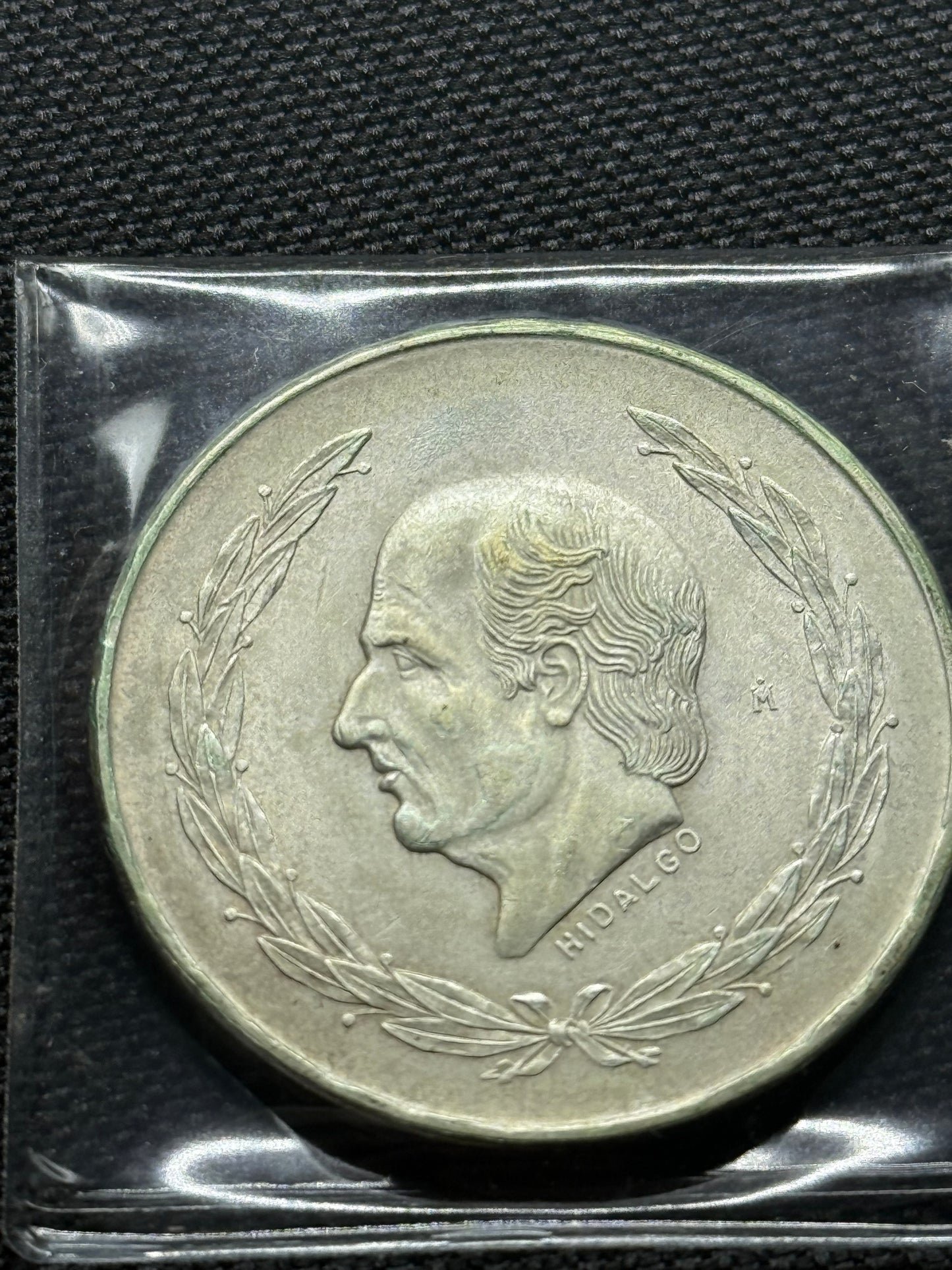1953 Mexican Independance War Hero  HIDALGO Silver 5 pesos coin