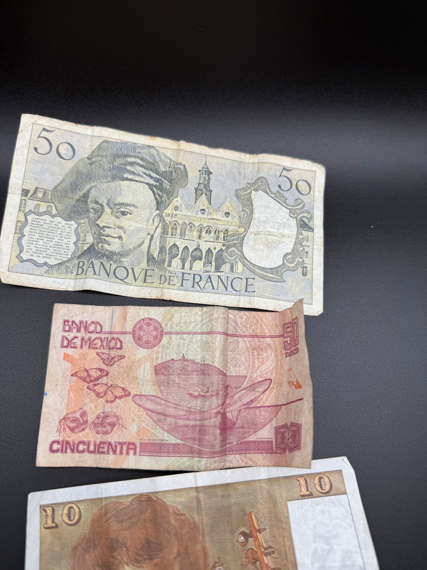 Vintage French and Mexican Notes