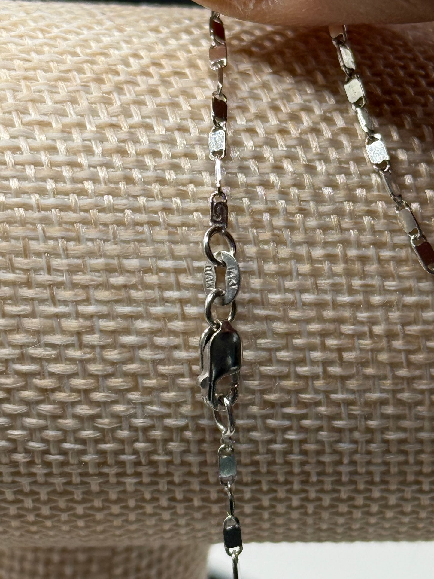 Aqua Marine and Sterling Silver Pendant and Necklace