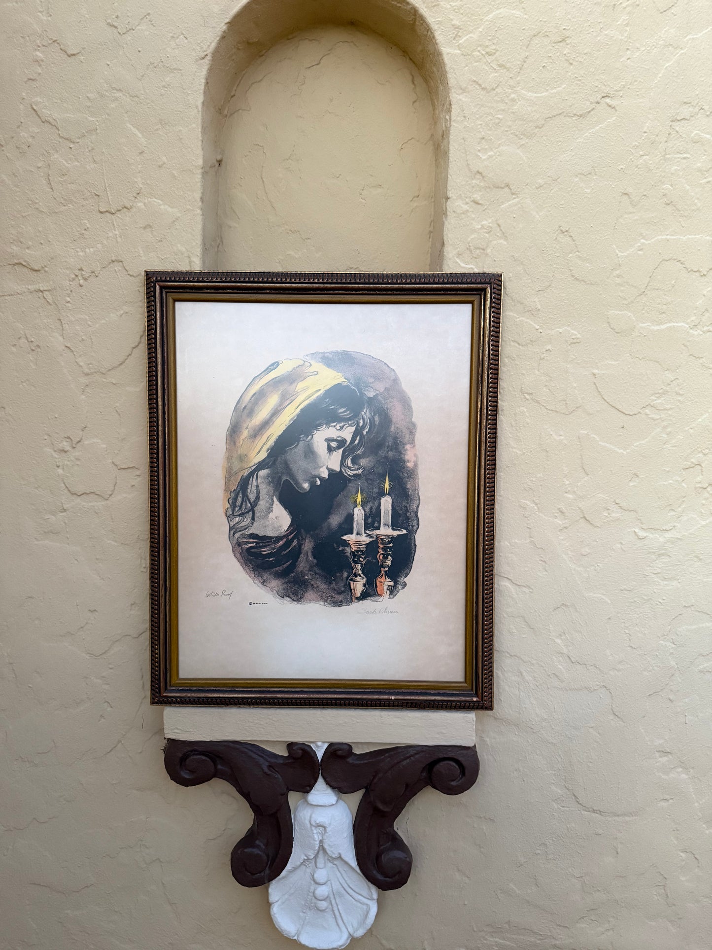 Shabbas Candles I, Sandu Liberman Signed