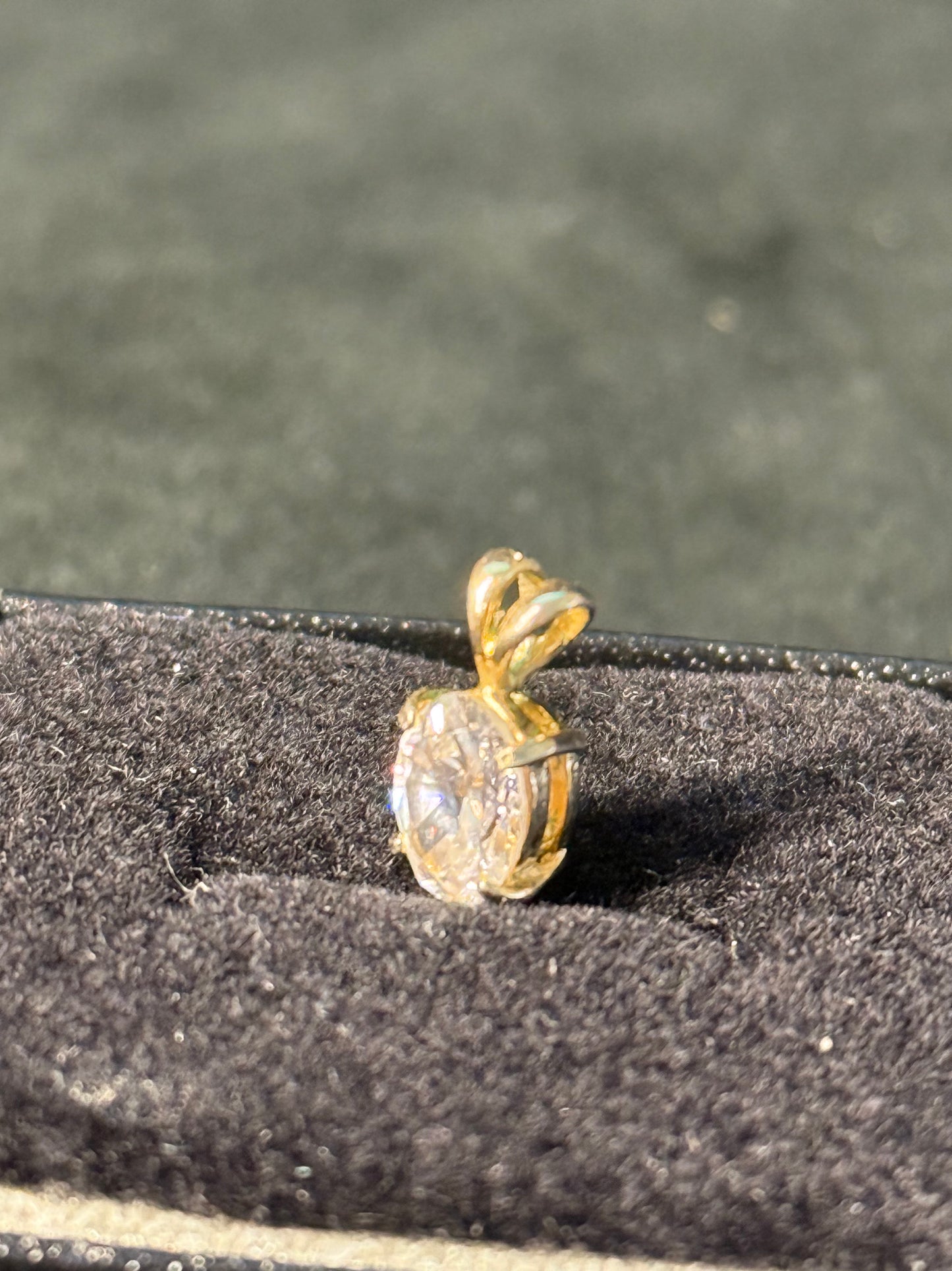 CZ and Gold Plated Pendant