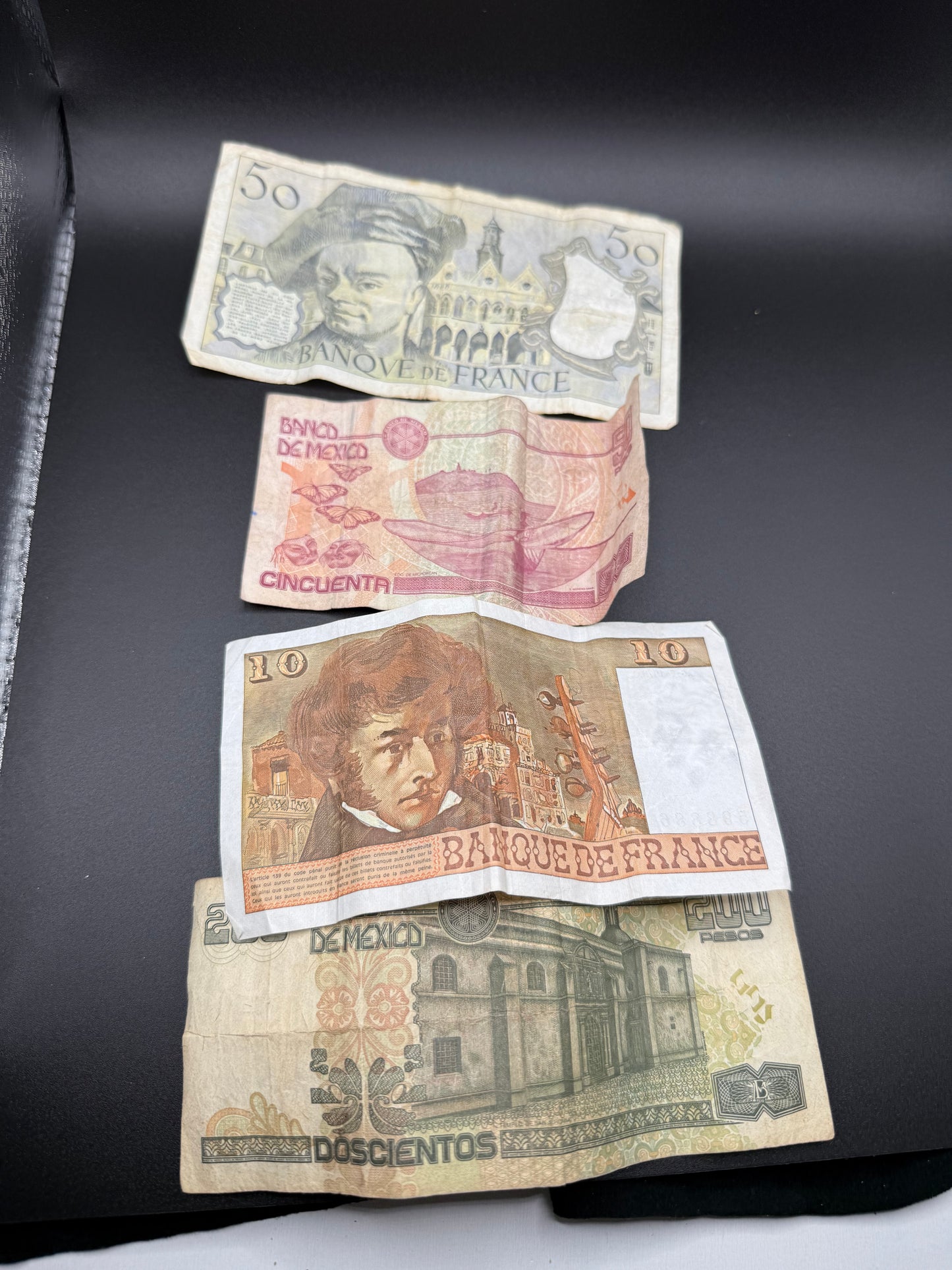 Vintage French and Mexican Notes