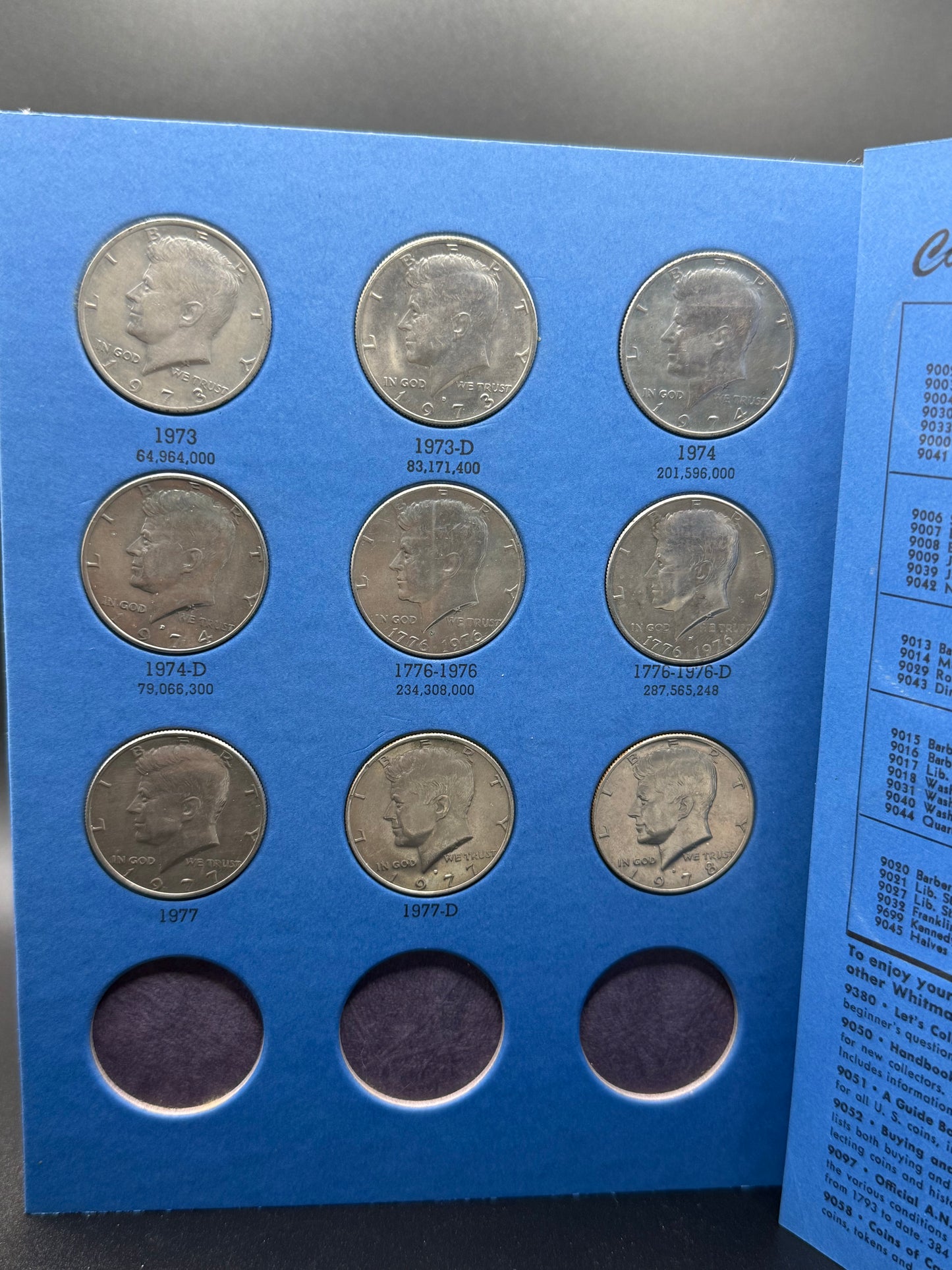 Kennedy Half Dollar Collection Book Starring 1964