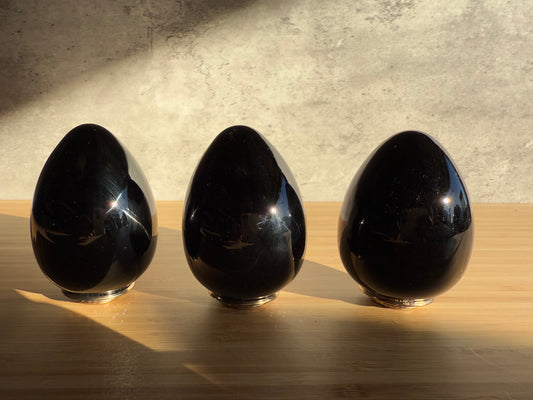 Jay Strongwater Black Enameled Jeweled Eggs