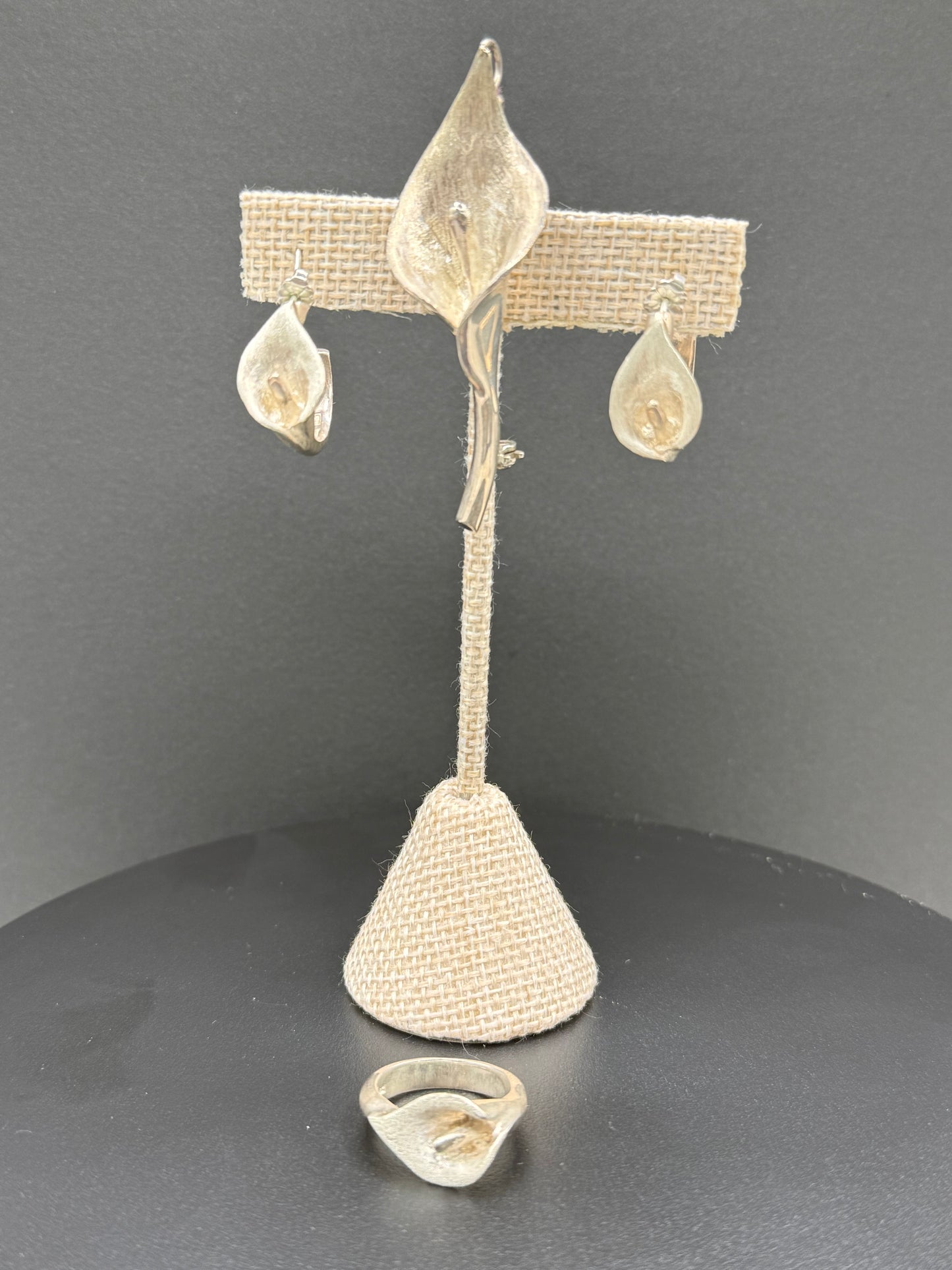 Sterling Silver Calla Lilly Jewelry Set