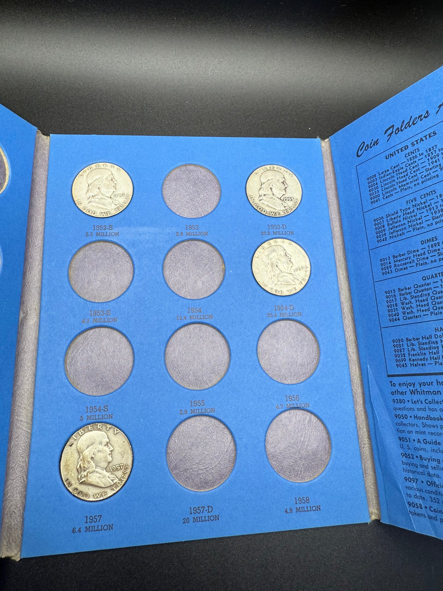 Franklin Half Dollars Book with Coins