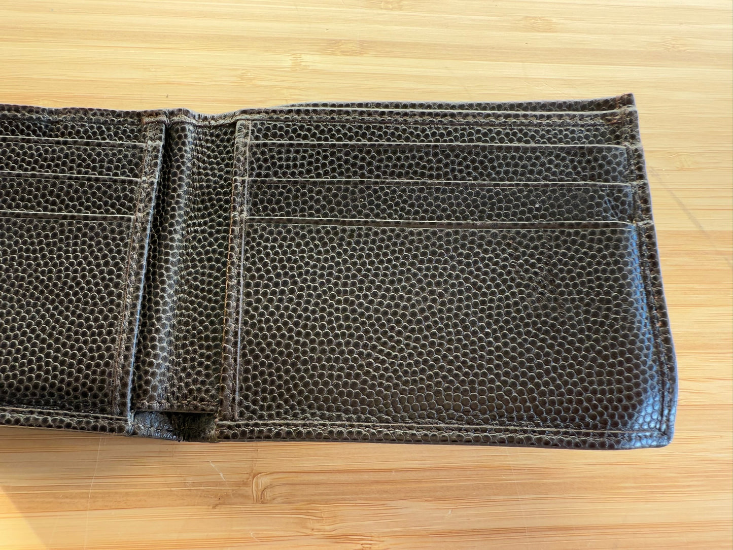 Salvatore Ferragamo - Men's Double Gancini Pebbled Leather Brown